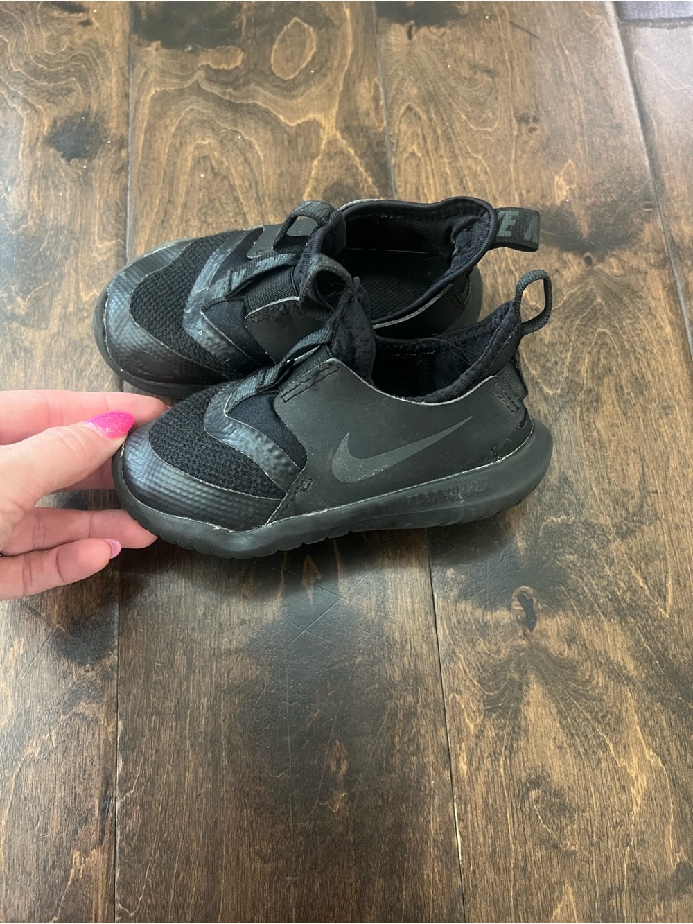 Nike Kids Black Slip-On Lightweight Sneakers